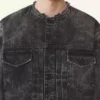 Lockere, gewaschene Jeansjacke Lockere, gewaschene Jeansjacke