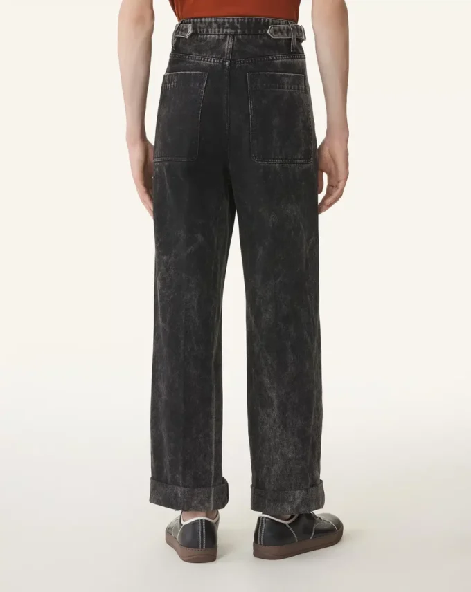 Lockere Passform Gewaschene Jeanshose Lockere Passform Gewaschene Jeanshose