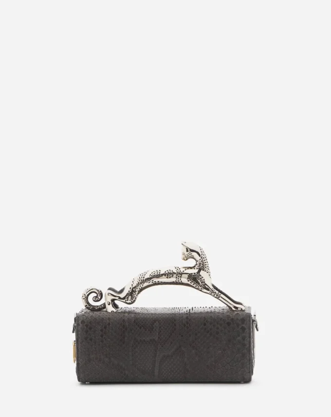 Medium Pencil Cat Tasche aus Pythonleder