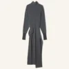Midi-Kleid aus Wolle und Kaschmir