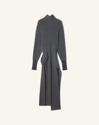 Midi-Kleid aus Wolle und Kaschmir