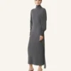 Midi-Kleid aus Wolle und Kaschmir
