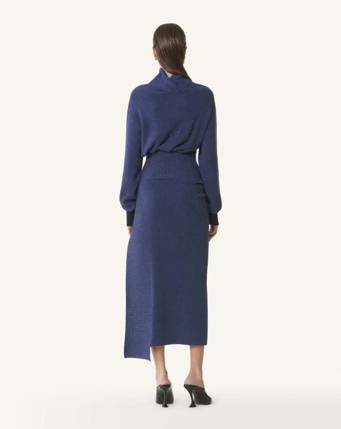 Midi-Kleid aus Wolle und Kaschmir Midi-Kleid aus Wolle und Kaschmir