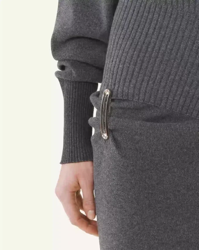 Midi-Kleid aus Wolle und Kaschmir