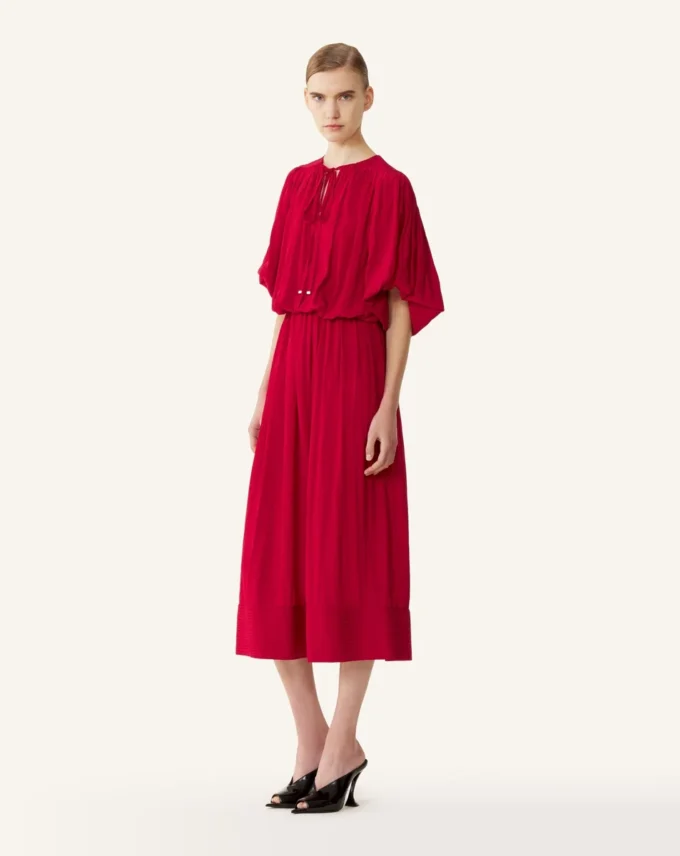 Midikleid aus Charmeuse