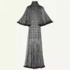 Midikleid aus metallischer Viskose