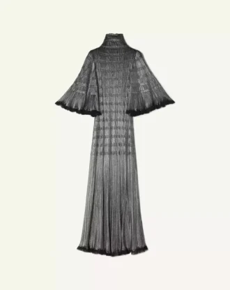 Midikleid aus metallischer Viskose