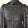 Midikleid aus metallischer Viskose