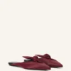 Midnight Step Leder-Mule mit Schleife