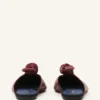 Midnight Step Leder-Mule mit Schleife