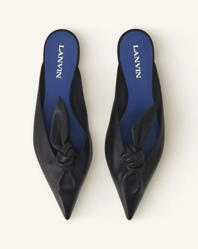 Midnight Step Leder-Mule mit Schleife Midnight Step Leder-Mule mit Schleife
