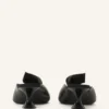 Midnight Step Leder-Pantolette mit Absatz und Schleife Midnight Step Leder-Pantolette mit Absatz und Schleife