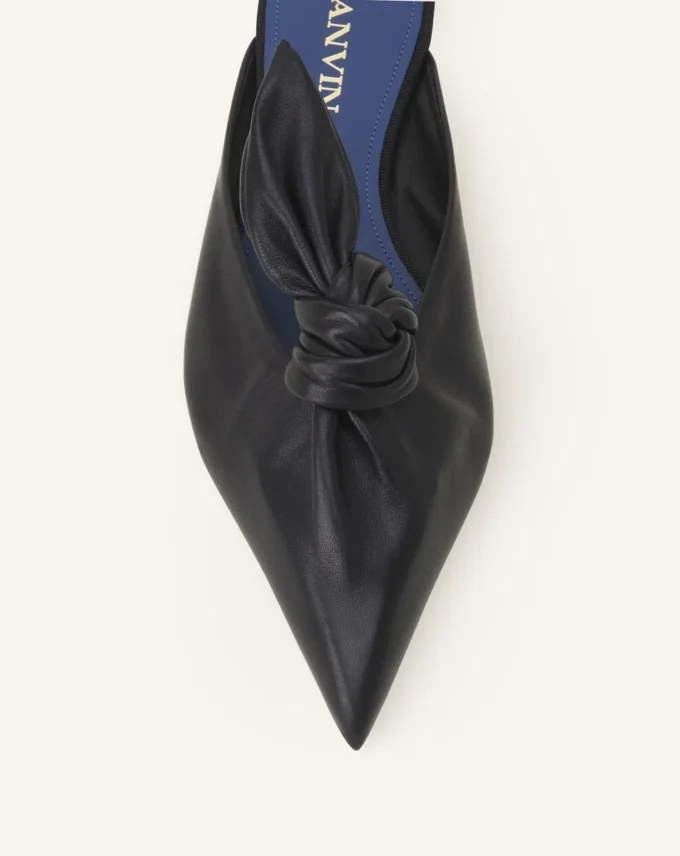 Midnight Step Leder-Mule mit Schleife Midnight Step Leder-Mule mit Schleife