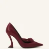 Midnight Step Lederpumps mit Schleife