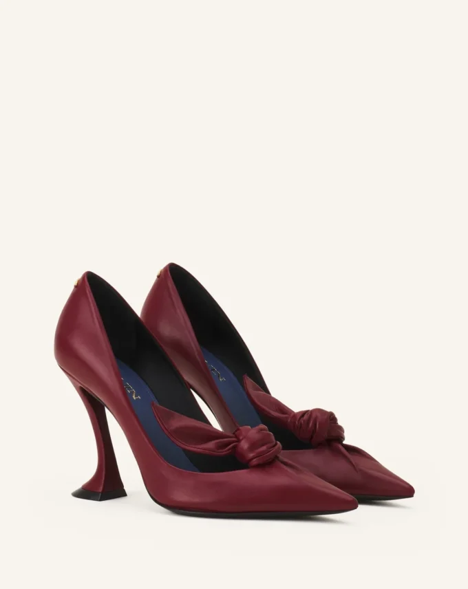 Midnight Step Lederpumps mit Schleife