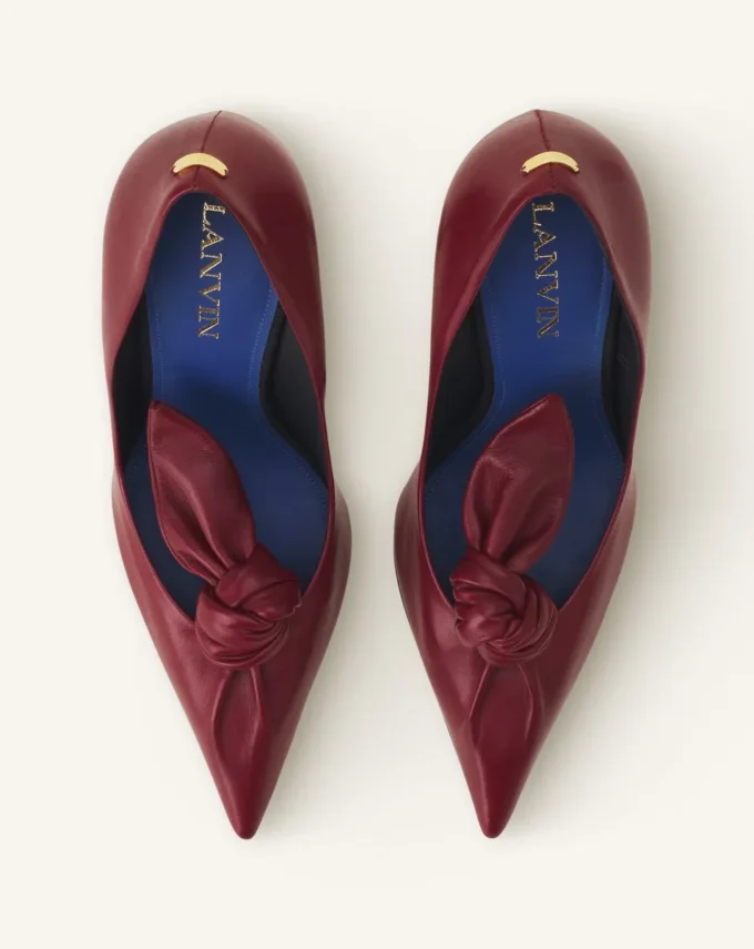 Midnight Step Lederpumps mit Schleife