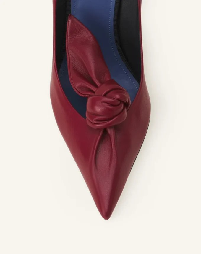 Midnight Step Lederpumps mit Schleife