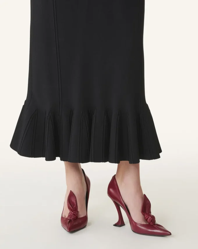 Midnight Step Lederpumps mit Schleife