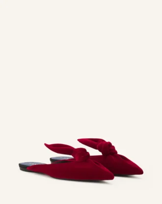 Midnight Step Velvet Bow Mule