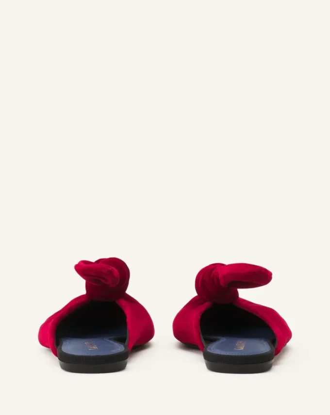 Midnight Step Velvet Bow Mule