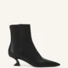 Mitternachtsblaue Lederstiefeletten Mitternachtsblaue Lederstiefeletten