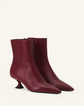 Mitternachtsblaue Lederstiefeletten Mitternachtsblaue Lederstiefeletten