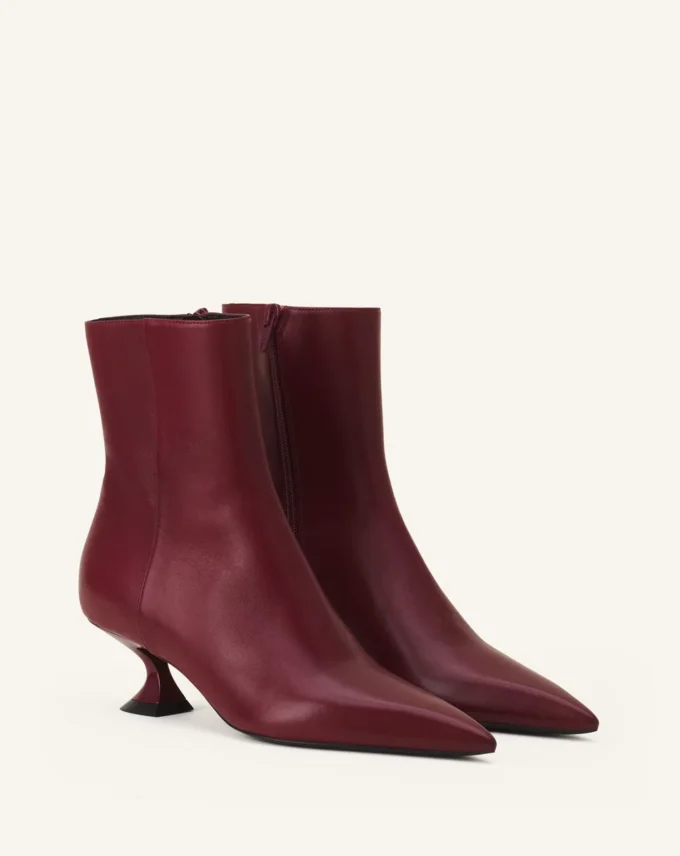 Mitternachtsblaue Lederstiefeletten Mitternachtsblaue Lederstiefeletten