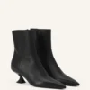 Mitternachtsblaue Lederstiefeletten Mitternachtsblaue Lederstiefeletten