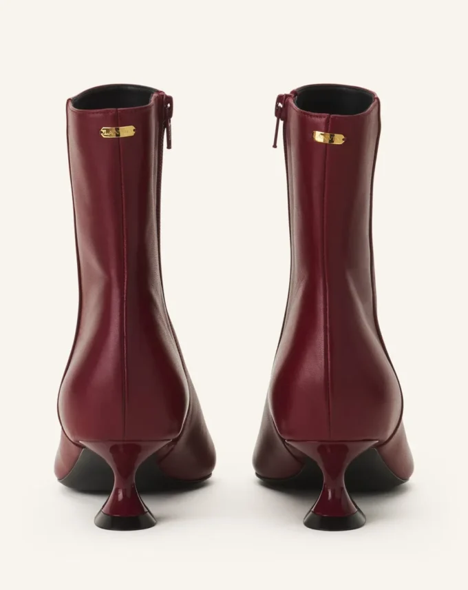 Mitternachtsblaue Lederstiefeletten Mitternachtsblaue Lederstiefeletten