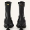 Mitternachtsblaue Lederstiefeletten Mitternachtsblaue Lederstiefeletten