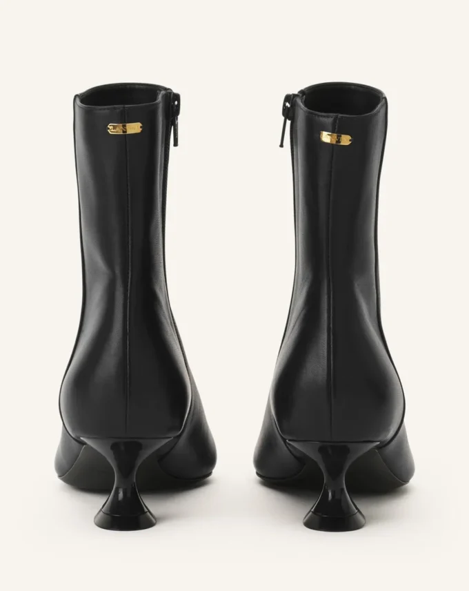 Mitternachtsblaue Lederstiefeletten Mitternachtsblaue Lederstiefeletten