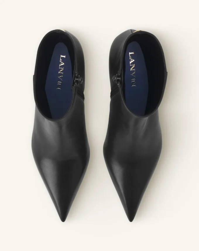 Mitternachtsblaue Lederstiefeletten Mitternachtsblaue Lederstiefeletten