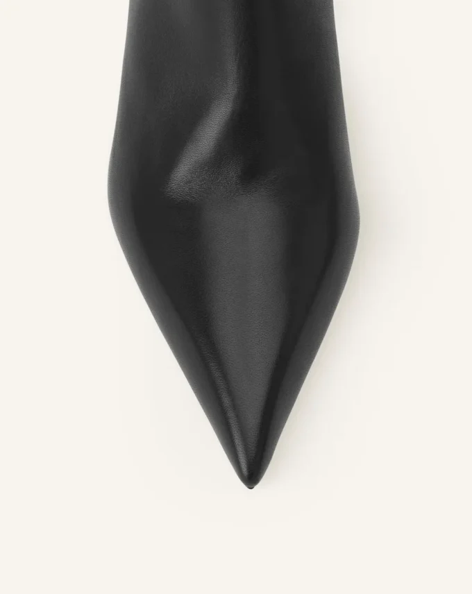 Mitternachtsblaue Lederstiefeletten Mitternachtsblaue Lederstiefeletten