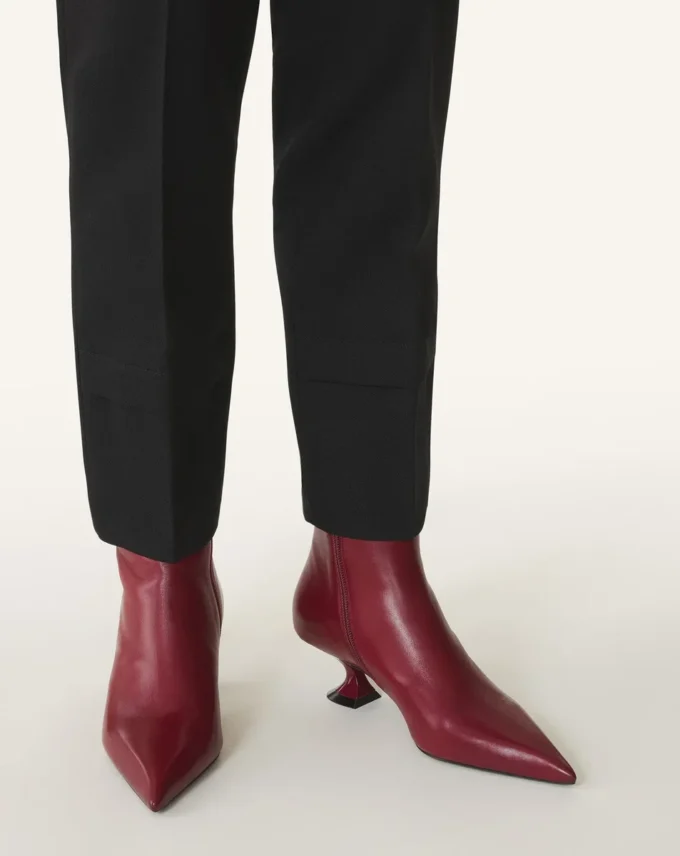 Mitternachtsblaue Lederstiefeletten Mitternachtsblaue Lederstiefeletten