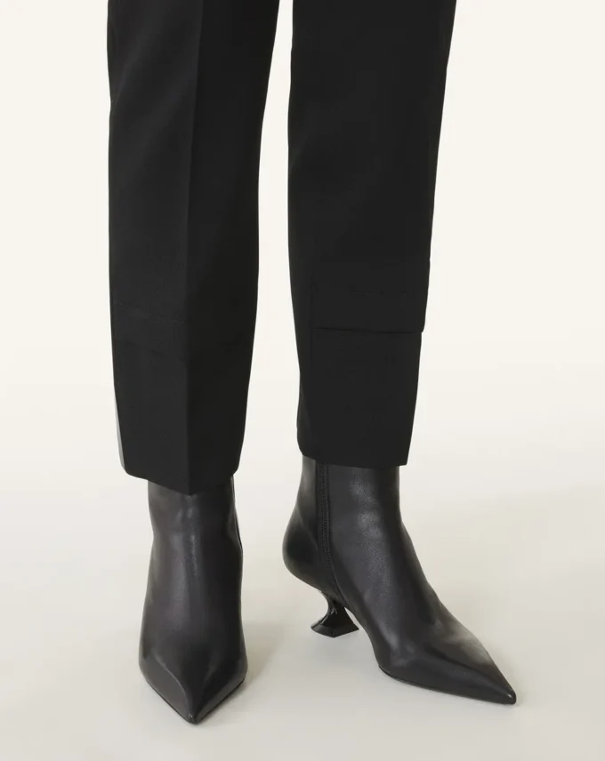 Mitternachtsblaue Lederstiefeletten Mitternachtsblaue Lederstiefeletten
