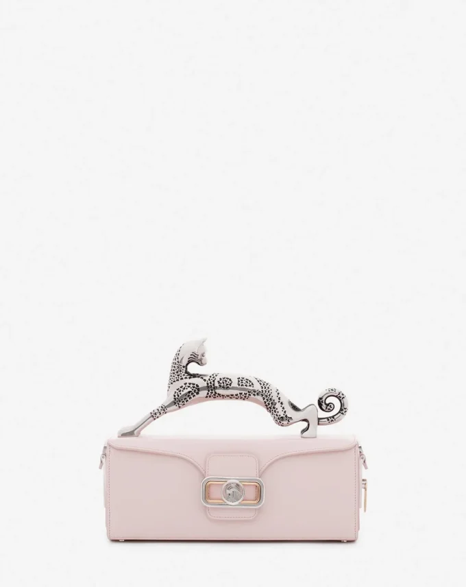 Mittlere Leder-Pencil-Cat-Tasche
