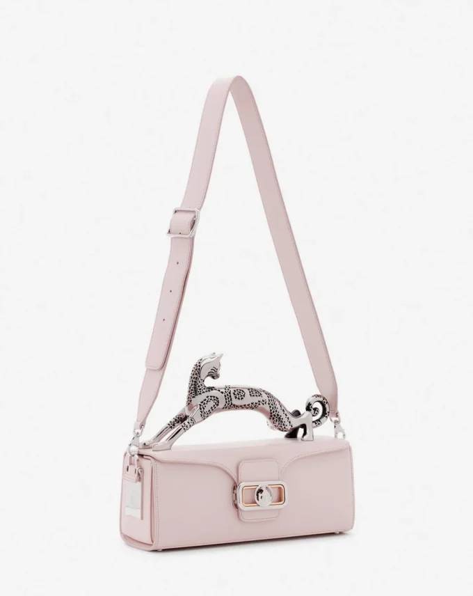 Mittlere Leder-Pencil-Cat-Tasche