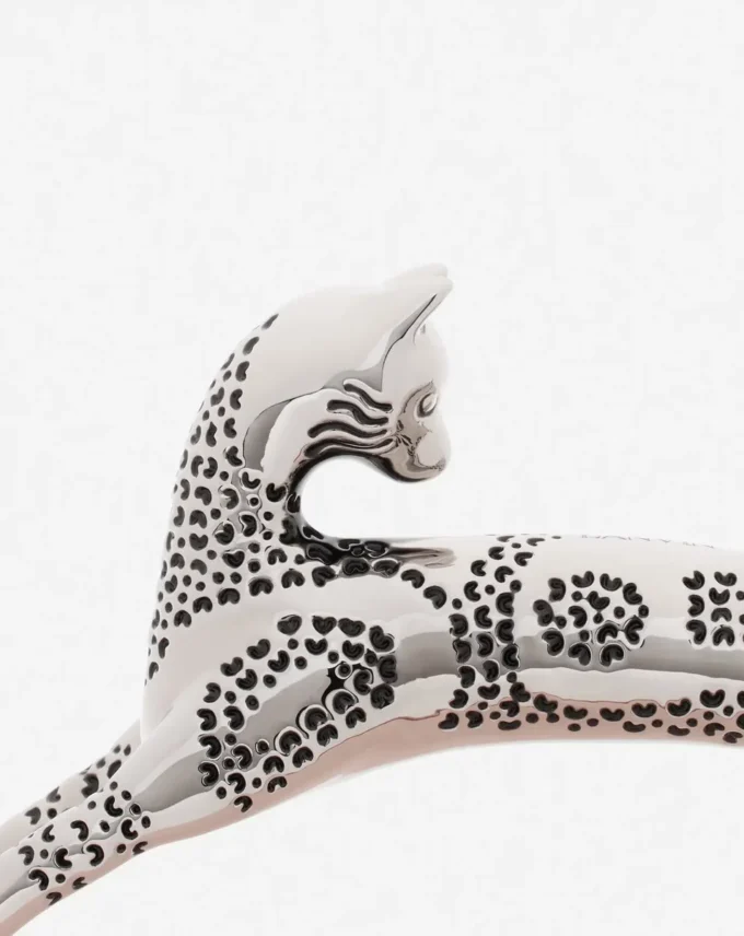 Mittlere Leder-Pencil-Cat-Tasche