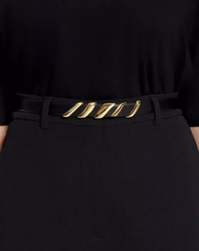 Mélodie-Ledergürtel mit Schleife