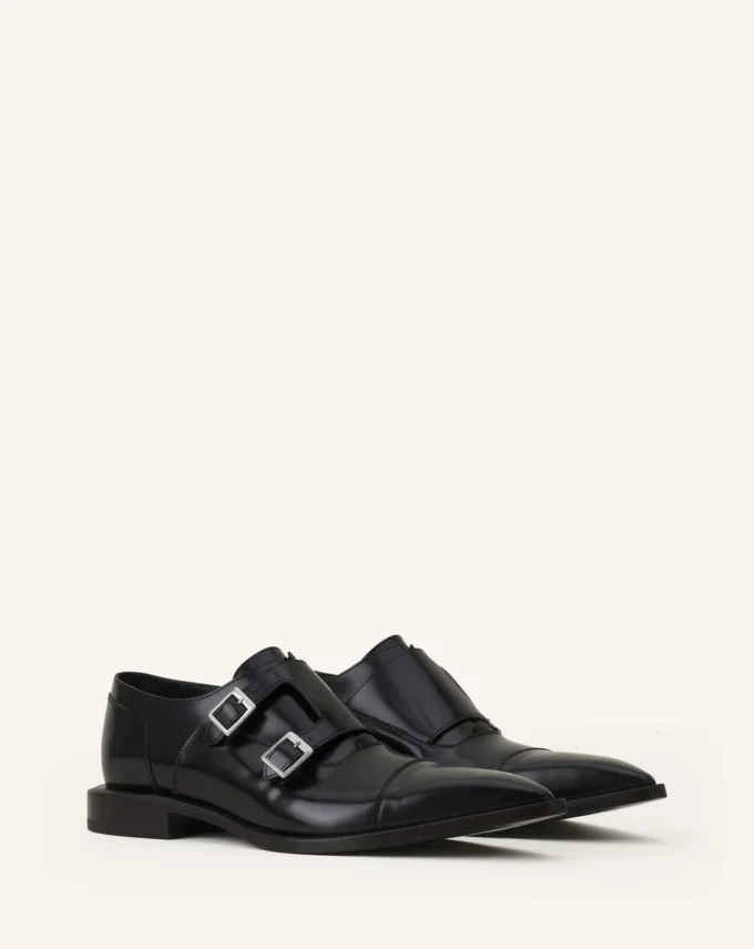 Monk-Schuhe aus glänzendem Leder Monk-Schuhe aus glänzendem Leder