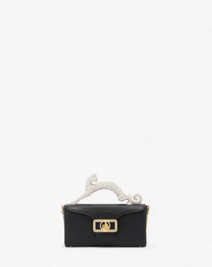 Nano Pencil Cat Tasche aus Leder und Strass Nano Pencil Cat Tasche aus Leder und Strass