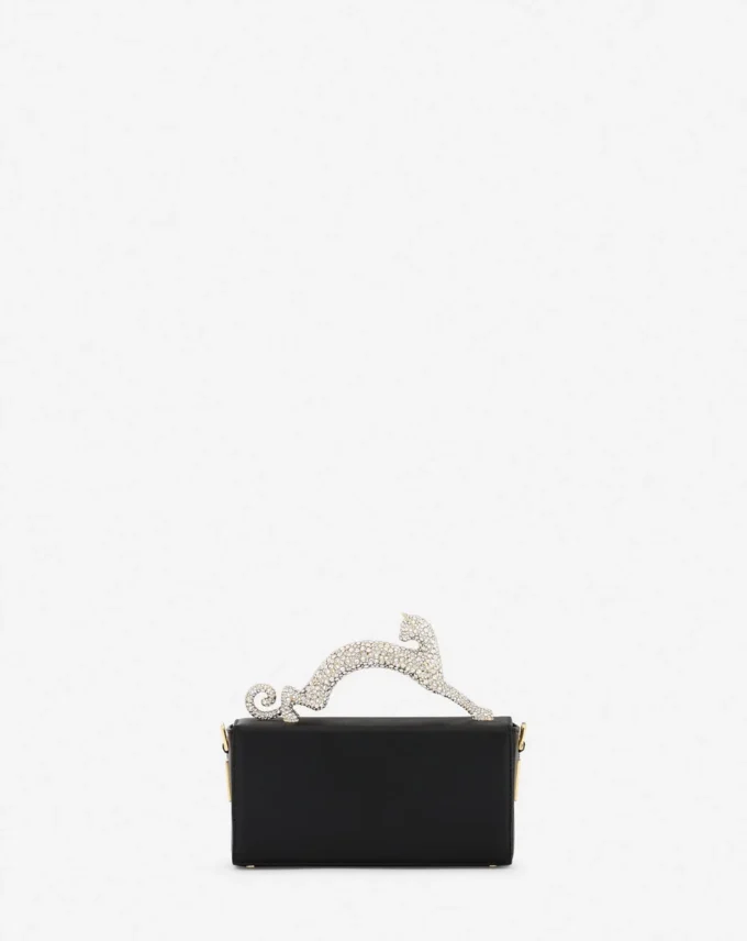 Nano Pencil Cat Tasche aus Leder und Strass Nano Pencil Cat Tasche aus Leder und Strass
