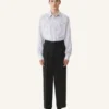 Oversized-Hemd aus gestreifter Baumwollpopeline Oversized-Hemd aus gestreifter Baumwollpopeline