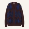 Oversized-Strickjacke aus Jacquard