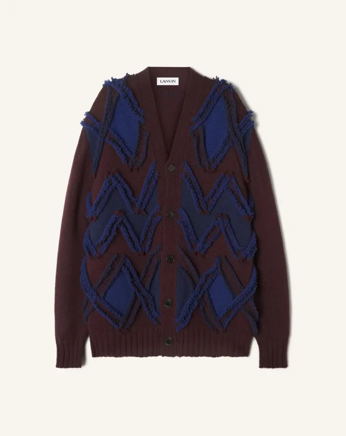 Oversized-Strickjacke aus Jacquard