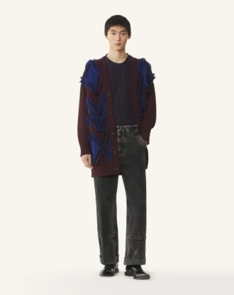 Oversized-Strickjacke aus Jacquard