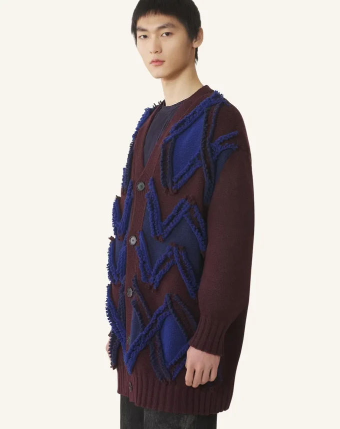 Oversized-Strickjacke aus Jacquard