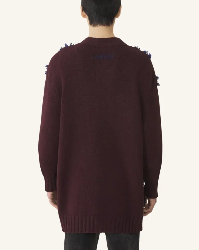 Oversized-Strickjacke aus Jacquard