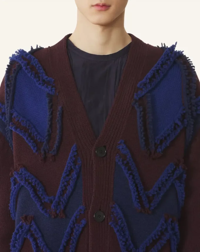 Oversized-Strickjacke aus Jacquard