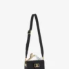 Pencil Cat Nano-Ledertasche mit einer Katze aus zwei Materialien
